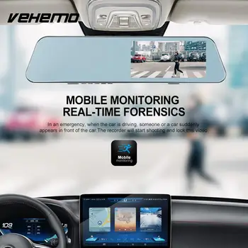 

Universal Dash Cam Car DVR Camera Durable Rearview Mirror Camera 1080P for Full HD Touch Screen Dual Lens for 5.18Inch