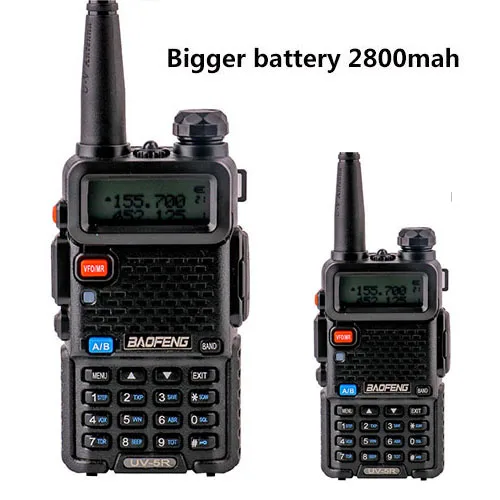 2pcs black color 2 шт. vhf uhf Профессиональное двухстороннее радио ht baofeng UV-5R Любительская дальняя рация 10 км охотничий радиоприемник CB передатчик - Цвет: 2pcs black color
