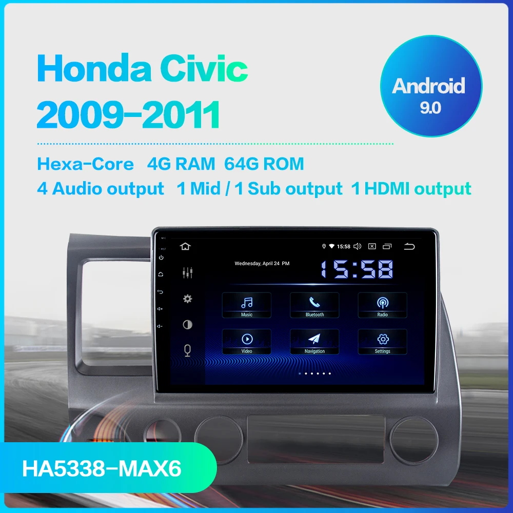 Sale for Honda Civic 2009 2010 2011 Car Android 9.0 Unit Radio Player Vehicle GPS navigation Right Left Hand Drive Multimedia PC 1 Sale for Honda Civic 2009 2010 2011 Car Android 9.0 Unit Radio Player Vehicle GPS navigation Right Left Hand Drive Multimedia PC 1
