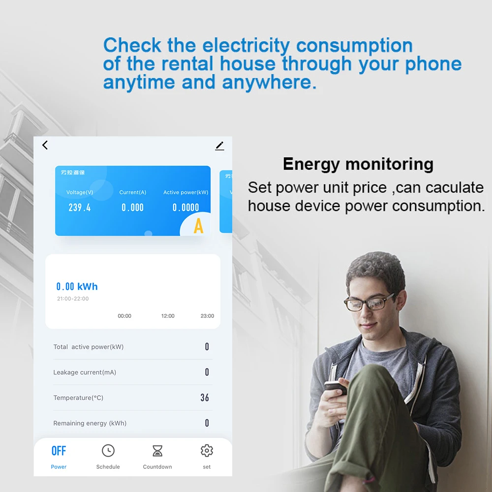 Zigbee Smart Circuit Breaker 1P Overload Short Protection Monitor Energy Consump