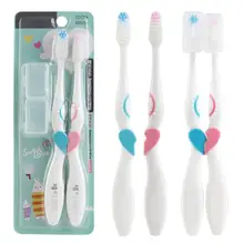 Прочная практичная очистка полости рта стройная щетина мягкая нейлоновая ПП зубная щетка, мягкая, нескользящая домашняя 2 x