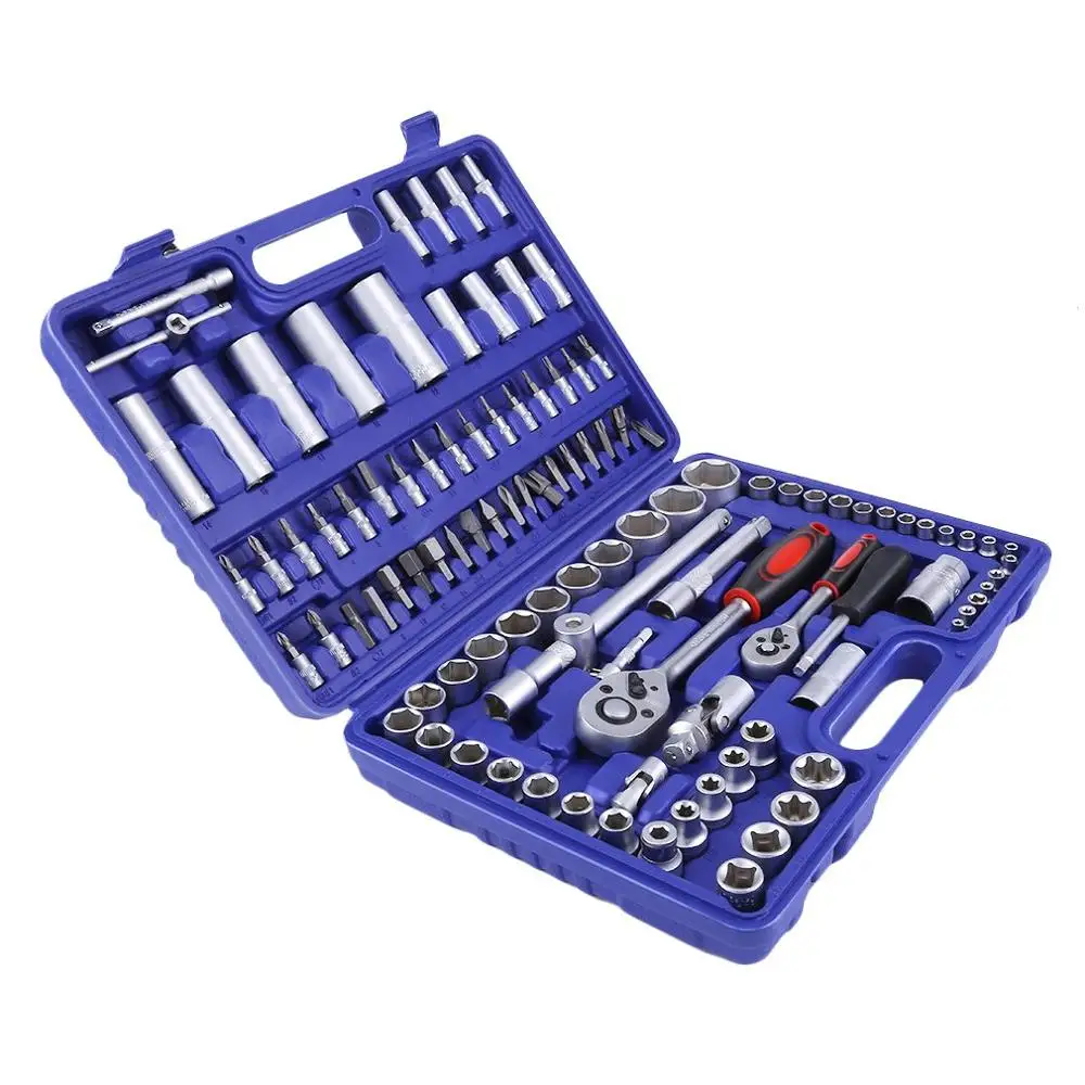 

Practical 108pcs Car Repair Tools Ratchet Wrench Spanner Socket Set Hand Tools Combination Auto Repair Repairing Kit