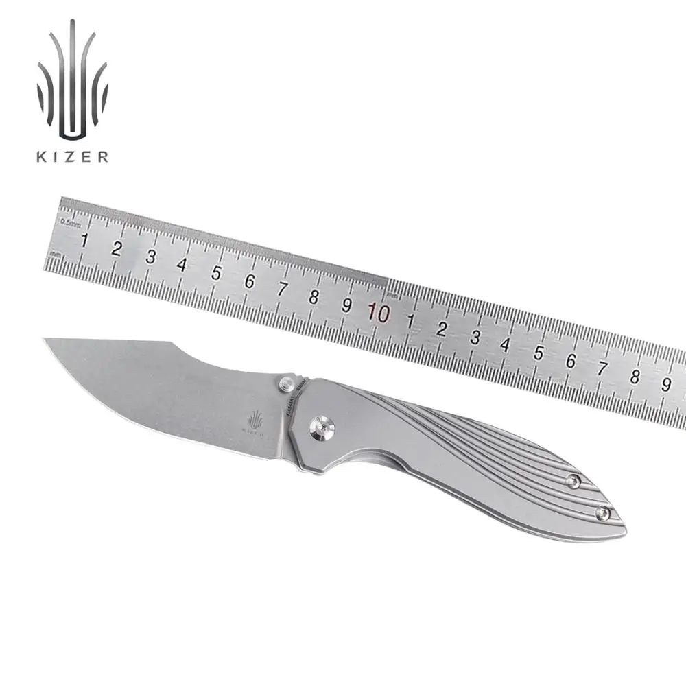 Kizer EDC нож KI4548A1 2020 Новый Керамический шарикоподшипник титановая ручка