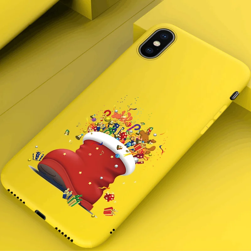EiiMoo Case For iPhone 7 8 Plus Cover Soft Silicone 6 6S XR X XS Max Santa Claus | Мобильные телефоны и аксессуары
