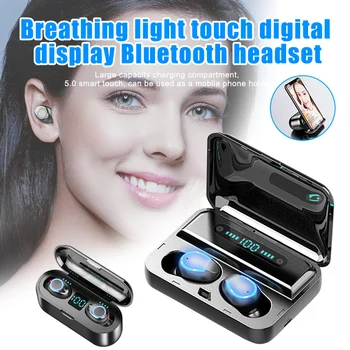 

Wireless Bluetooth 5.0 Headset Earphone Waterproof with Charging Box for Sports DJA99