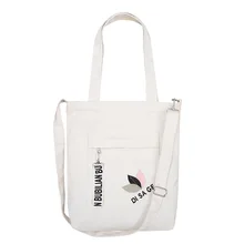 Место происхождения товаров креативная Холщовая Сумка женская сумка на плечо в стиле Харадзюку однотонная универсальная тканевая сумка a Gener