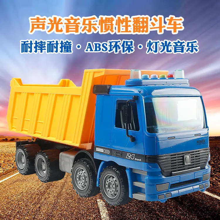 

Xiong yuan 6602 Sound And Light Dump Truck Toy Inertia Engineering Vehicle Music Dump vivienne tam che Big Truck Toy