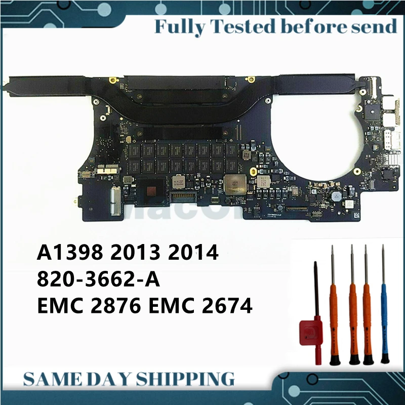 Материнская плата A1398 820-3662-A EMC 2674 2745 2876 2881 для Macbook Pro Retina Core i7 Конец 2013 Mid 2014