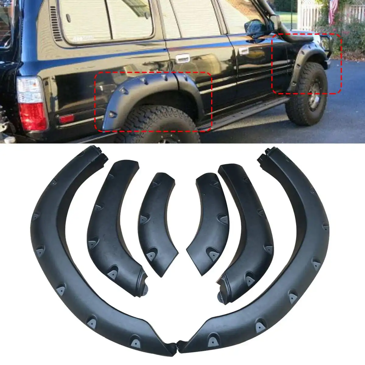 

Car Wheel Arch Trim Cover Protector Fender Flare Kit for TOYOTA for Land Cruiser 4500 LC80 FJ80 Car Accessories Body Kits