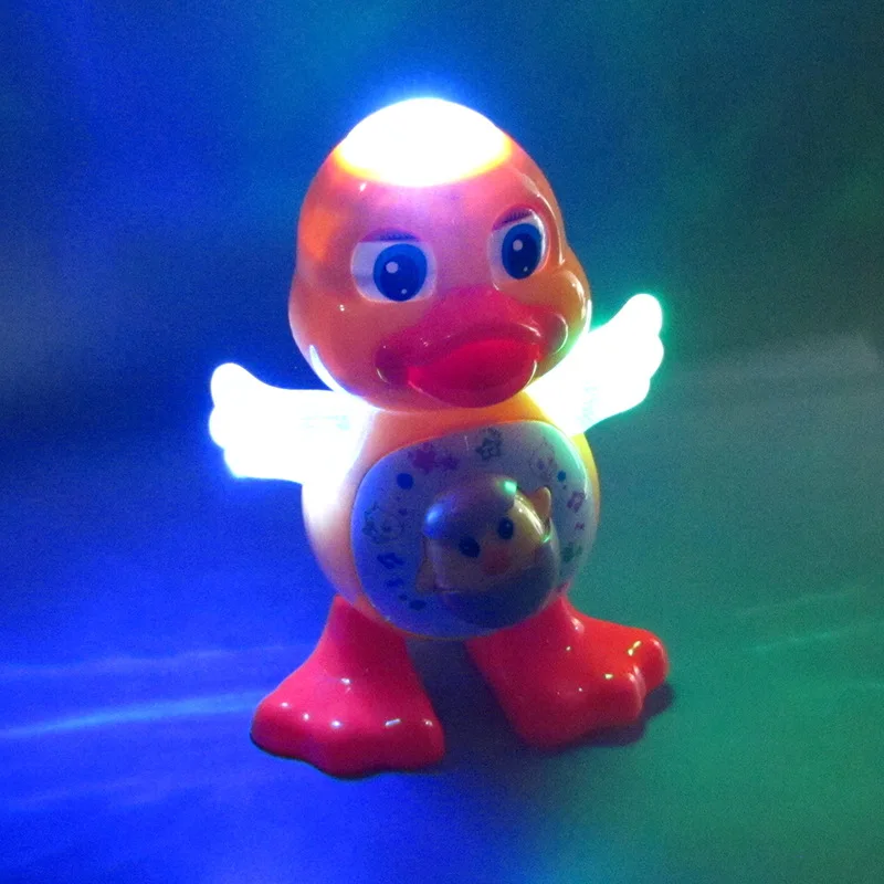 Zhenwei Battery Powered Musical Dancing Duck with Flashing Light Interesting Waddle Electronic Toy Gift for Toddlers Children