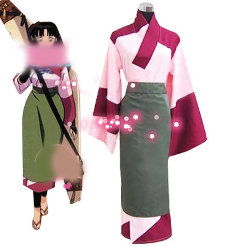 Japanese Style Anime Inuyasha Sango Kimono Cosplay Costume Stage Party Performance Decor for Women Girl Christmas Gift |