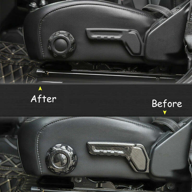

2pcs Car Auto Seat Adjustment Switch Cover Trim ABS For Jeep Wrangler JL 2018+