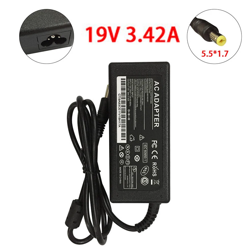 

New 19V Ac Dc adapter For Acer S231HL, S232HL, S202HL, S242HL G257HL G257HU LED LCD Monitor Replacement switching power supply