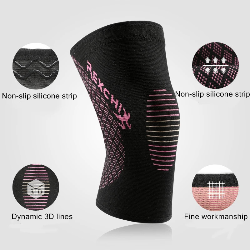 Women and Men Kneeling Support Protective Knee Pad Breathable Bandage Brace Silicone Anti-slip Compression Sleeve Basketball