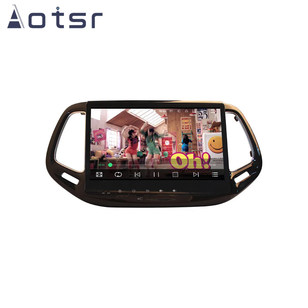 Excellent Android 9 64GB Car No DVD Player GPS navigation For JEEP Commander 2016+ Radio Tape Recorder Multimedia player Headunit HD IPS 6