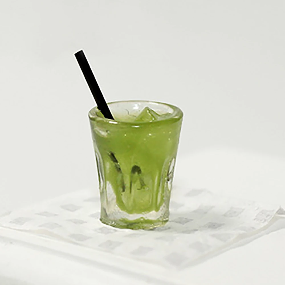 2 Pezzi 1/12 Accessori Per Case Delle Bambole In Miniatura Mini Resina Matcha Drink Cup Modello Di Simulazione Casa Delle Bambole Decorazione Domestic