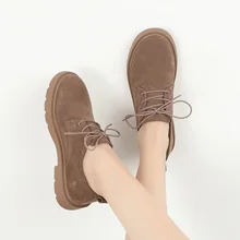 Туфли-оксфорды; женская замшевая обувь на плоской подошве; женская обувь на плоской подошве в британском стиле в стиле ретро; цвет коричневый, черный; Choussure Femme;