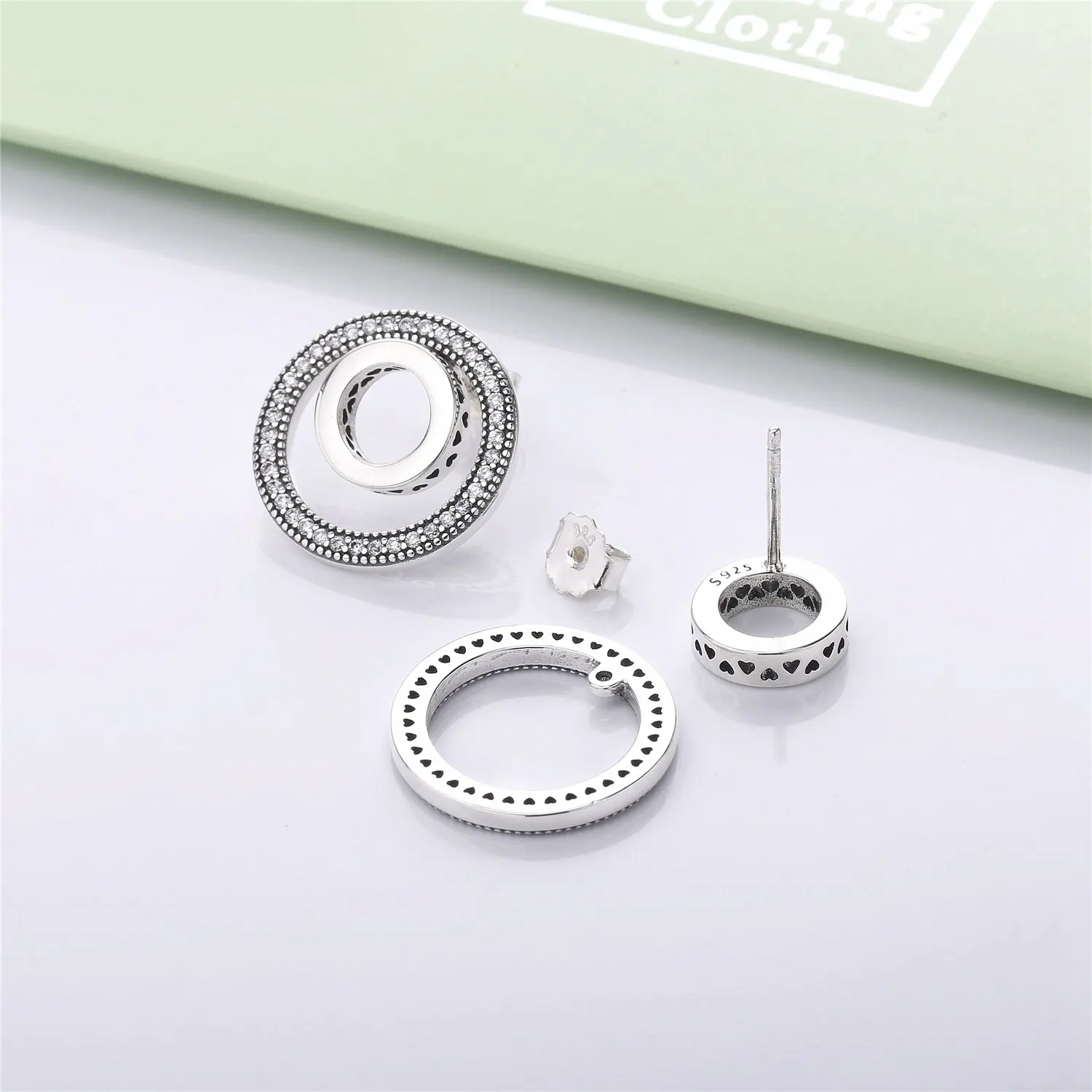 Ajax 925 пробы серебряные втулки для ушей-круглые заклепки серьги для женщин свадебный подарок DIY ювелирные изделия