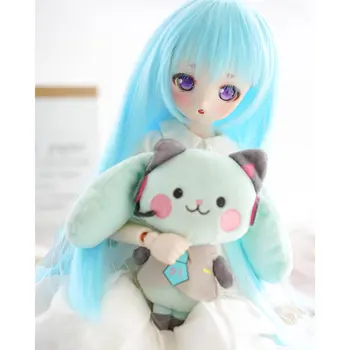 

Straight Long Hiar Wig For 1/4 For 1/3 BJD Dolls Brain-Training Toy For Children Educational Toys Birthday Gift - Blue No Doll