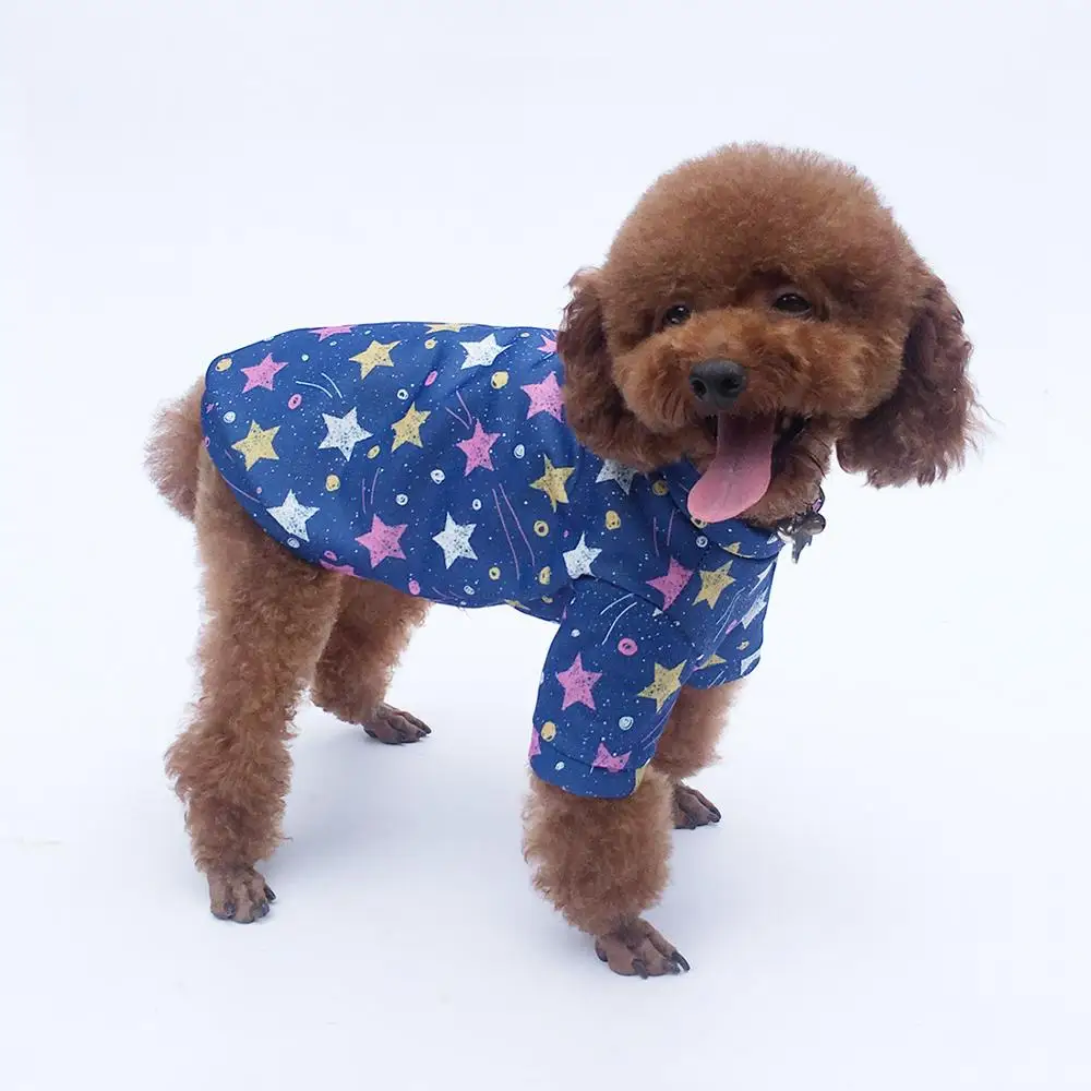 

HptYfd Leisure Dog Sweater Winter Thicken Warm Pet Clothes Lovely Meteor Printed Costume for Teddy Bichon Hiromi XS-XL