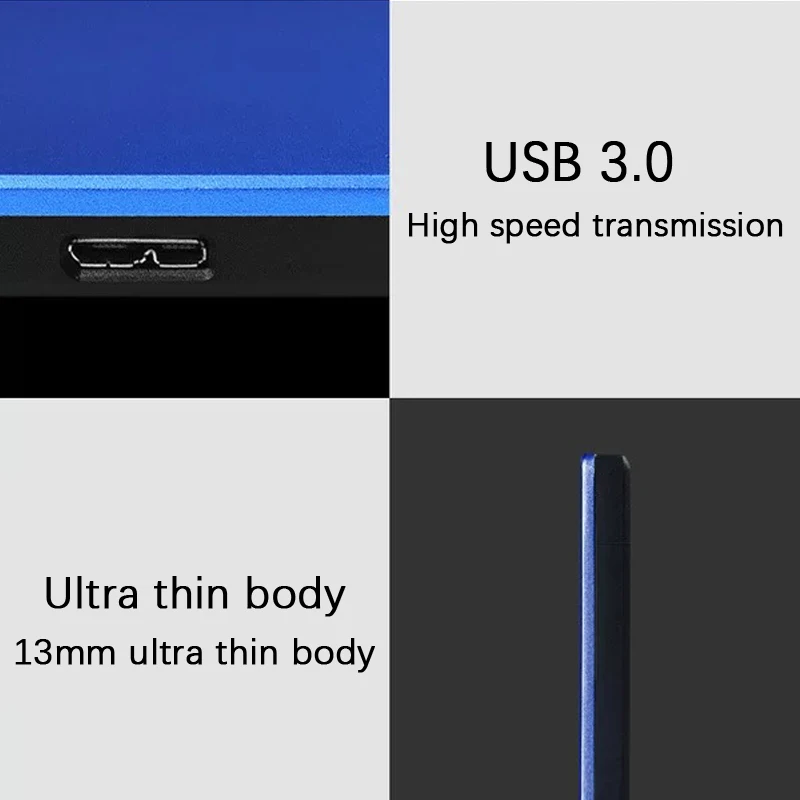 2TB 1TB Super External Hard Drive Disk USB3.0 HDD Storage PC Mac Tablet Xbox PS4 TV Add Logo Free Design