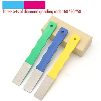 

3pcs 220/400/600 Grit Diamond kitchen Knife Sharpener Grindstone Portable Sharpening Outdoor Wood Working Abrasives Tools