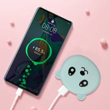 Зимний портативный USB грелка для рук мультяшный медведь перезаряжаемый мобильный Мощный мини-грелка для рук двухсторонний быстрый нагрев 4000 мАч