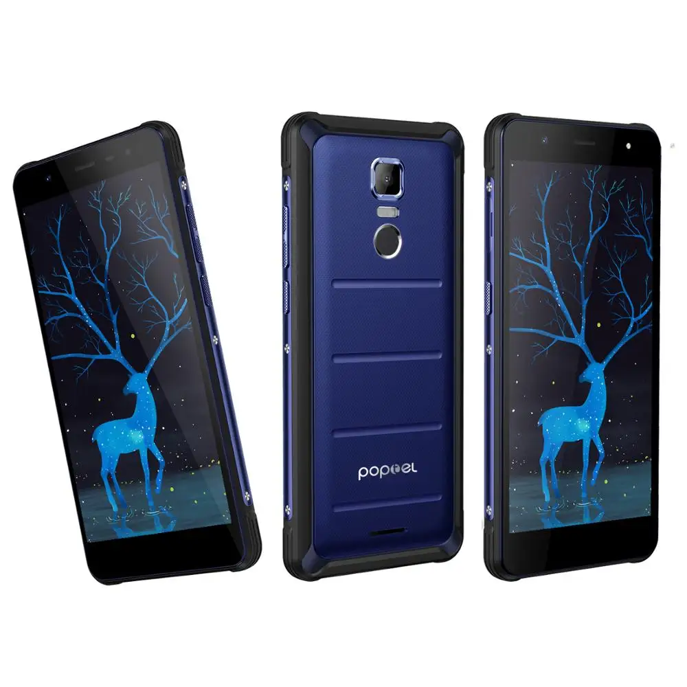 EU Version Poptel P10 Rugged Smartphone 5.5 Inch Octa Core 4GB+64GB NFC Unlocked Phone Quality/Price Ratio Flash Deal Slim ID