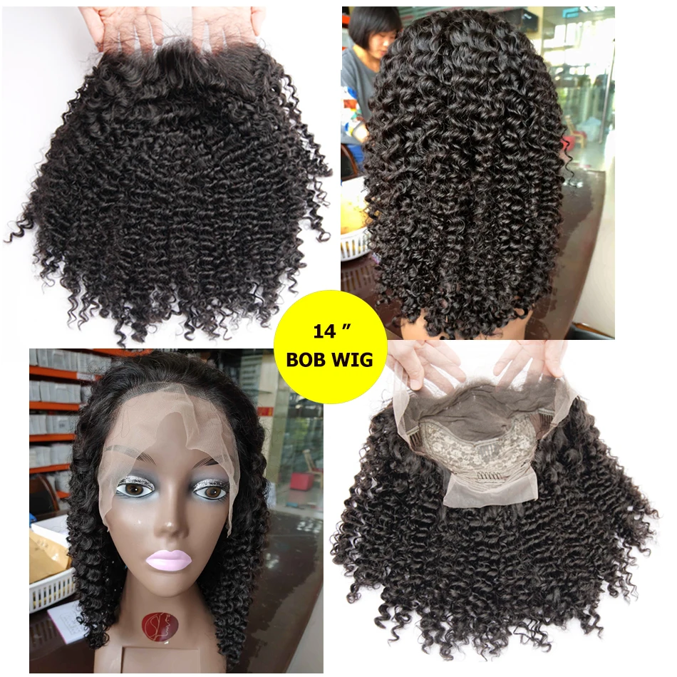 Vietnamese-Kinky-Curly-Human-Hair-Wigs-For-Black-Women-Lace-Frontal-Wig-13X4-Short-Bob-Lace