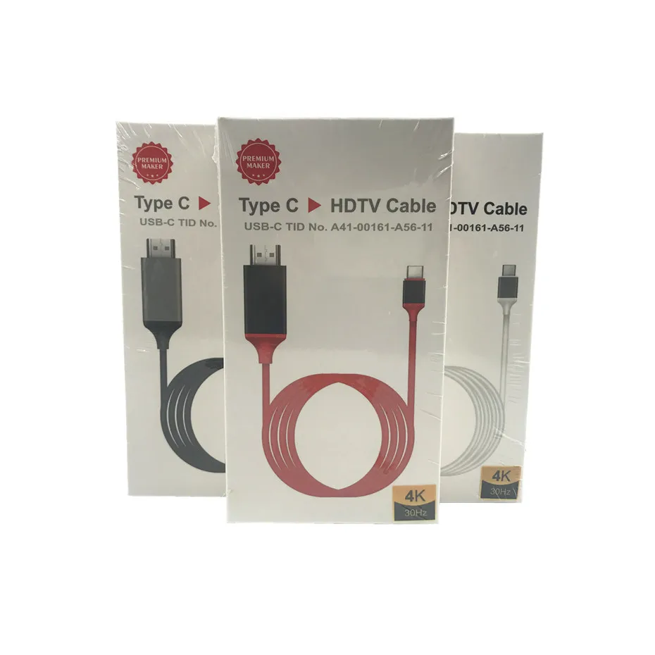 USB 3,1 к HDMI 4K Кабель-адаптер 2 м type C к HDMI кабель для MacBook samsung Galaxy S9/S8/Note 9 HDMI(с розничной упаковкой