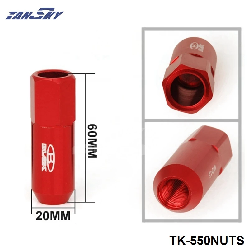 Кованые Алюминиевые гайки Blox 7075 m12x1 25/m12x1 5 L :60 мм (20 шт./компл.)|racing lug nuts|lug nutslug nuts