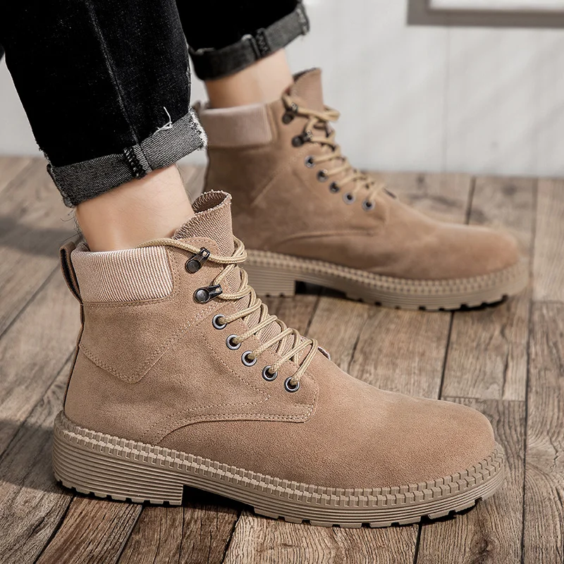 

High Top Sneakers Men Shoes Casual Martin Boots Botas Men British Style Wild Retro Mans Footwear Male Shoes Chaussure Homme