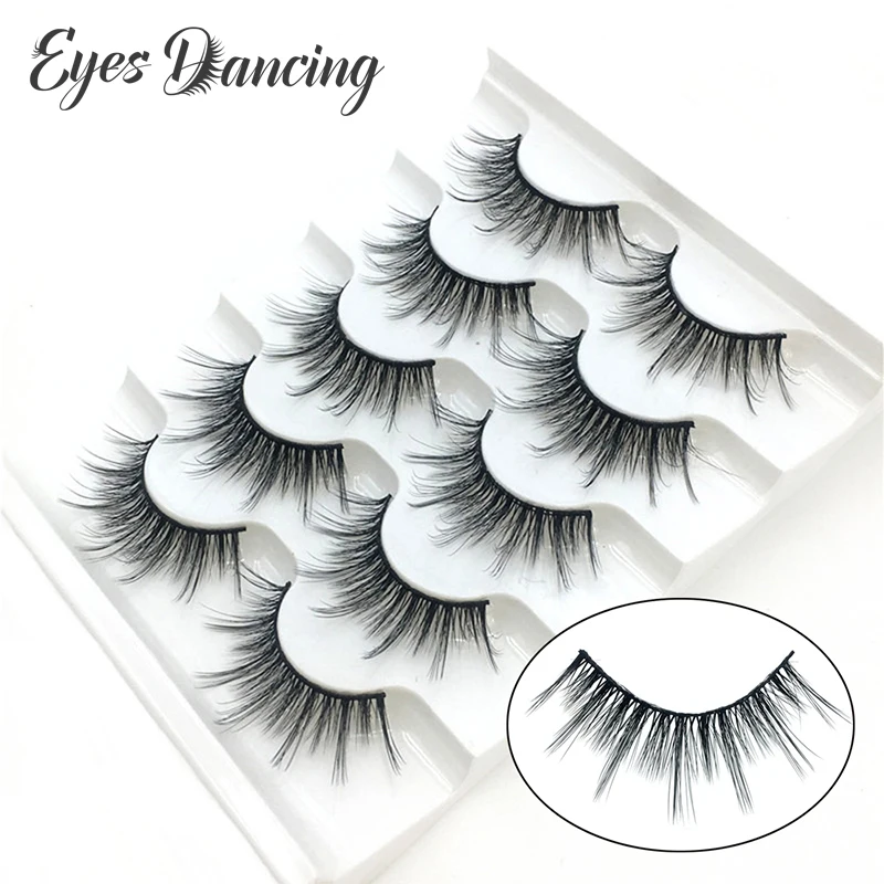 

Eyes Dancing 3D Faux Mink Hair False Eyelashes Wispies Eyelashes Extension Makeup Tools Handmade Cruelty-free Natural