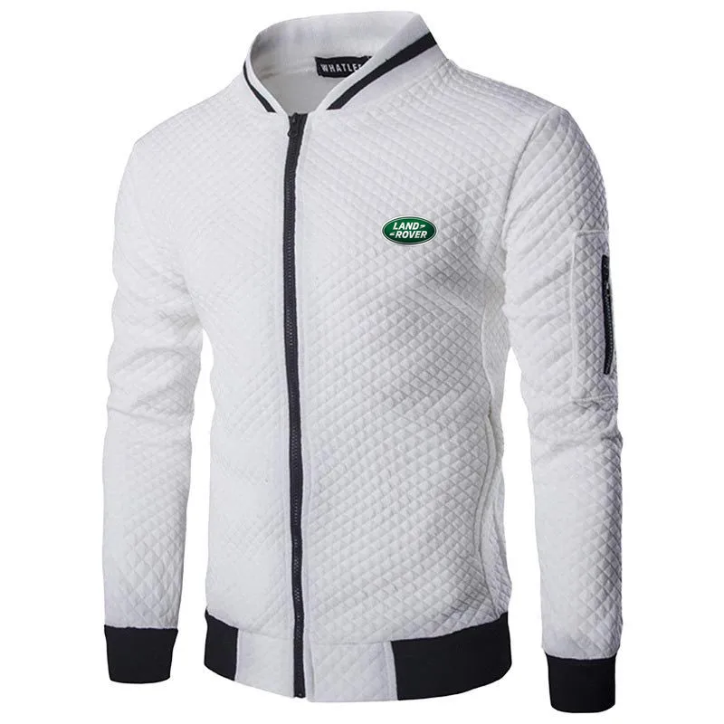 Conjuntos para hombre, sudadera con capucha y cremallera con logotipo de Land Rover, ropa deportiva a la moda, abrigos de chándal ajustados, novedad de 2021