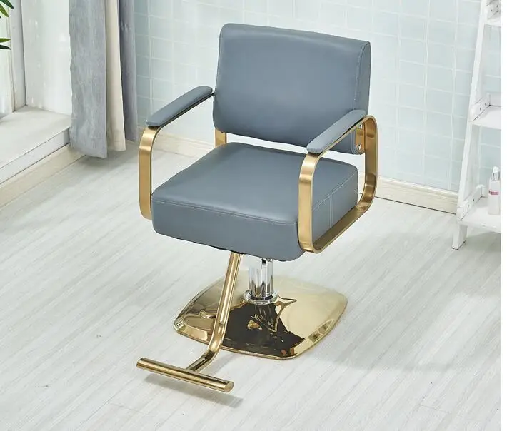 Barber shop chair, hair salon special hairdressing chair can be tilted up and down