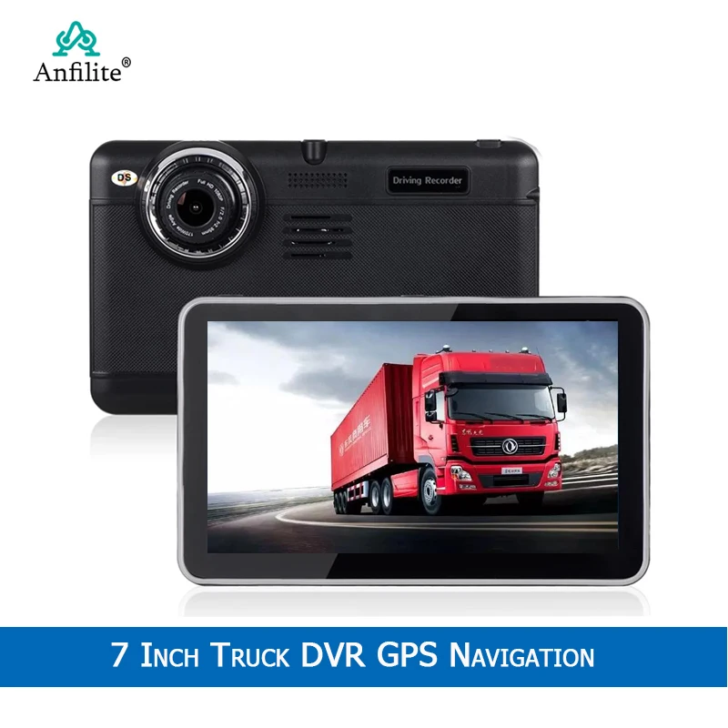 Anfilite 7 inch Capacitive screen Android Quad Core DDR 512M 16GB car DVR with GPS Navigator dash cam 1080P truck recorder