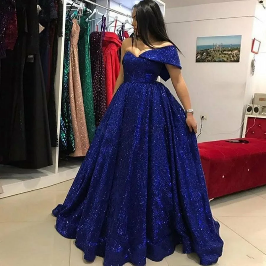 picture color Королевский синий вечерние платья в блестках, vestido de festa longo элегантный Платья для вечеринок для Для женщин Потрясающие вечерние платья торжественное платье - Цвет: picture color