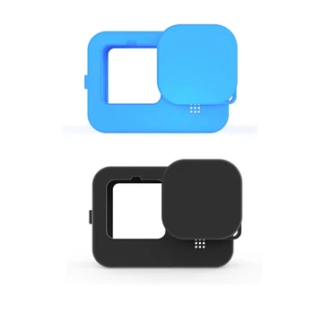 

Silicone Case Anti-drop Protective Shell With Silicone Lens Cover For Go pro Hero 9 Black Sports Camera Accessories