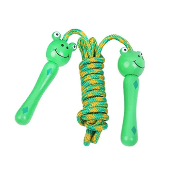 

Kids Jump Ropes Wood Skipping Ropes Sports fitness children Single toys Training equipment