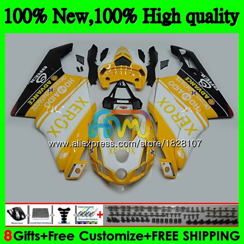 OEM тело для поездок на мотоцикле DUCATI 749R 999R 749S 999 S 749 999 05 06 Кузов желтый белый 79BS. 47(Европа) 749-999 CC 749 999 S R 2005 2006 комплект обтекателей