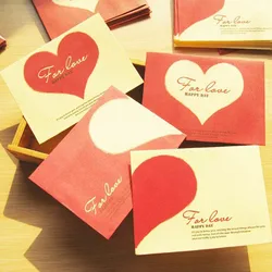 Mini enveloppes en papier en forme de cœur pour filles, lot de 20 pièces, lettres d'invitation de mariage, rangement de cartes, décoration de cadeaux pour enfants, saint valentin 