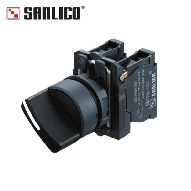 Tahan Air Selector Switch Rotary Knob Switch Dua atau Tiga