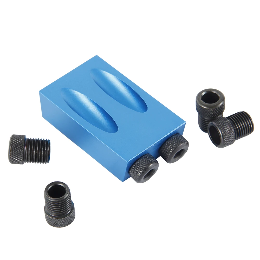 7/14pcs Pocket Hole Jig Kit 6/8/10mm Drill Sleeve DIY Woodworking punching Locator Angle Drilling Holes Guide Dowel Wood