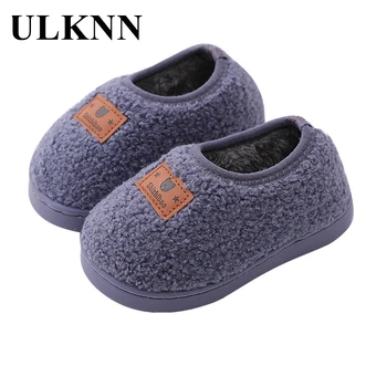 

ULKNN Baby Girls Home Slippers Wooden Floor Warm Cotton Shoes Indoor or Outdoor Winter Children's Boys Non-slip 1-3 Years Old