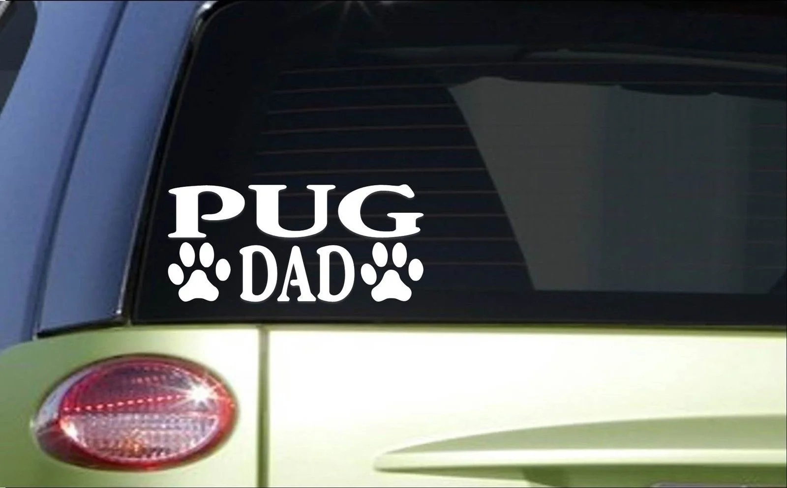 

Pug Dad 8 inch Sticker decal dog groomer scissors harness computer Sticker