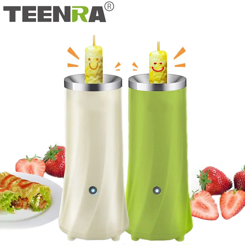 

TEENRA Crispy Egg Roll Maker Multifunctional Electric Egg Boiler Automatic Egg Roll Maker Breakfast Machine Cooking Tools