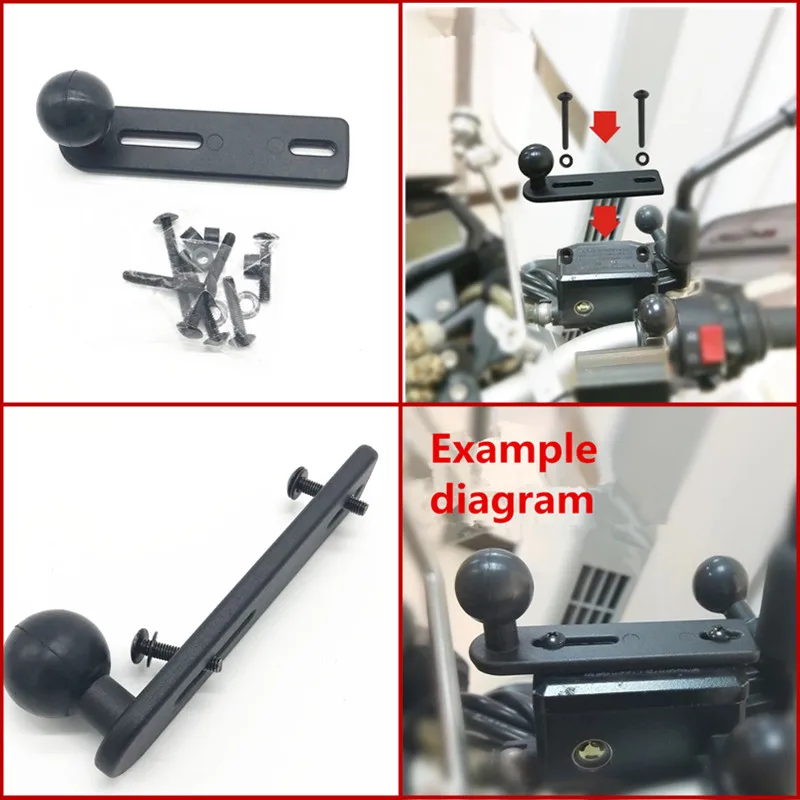 montar titular ajustável motocicleta guiador duplo soquete braço para gopro ram montagem
