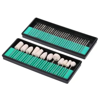 

Nail Drill Bits Kit 3/32'' Shank for Nail Art Machine Grinding Head for Dead Skin Nail File Polish Tool for Nail Art Salon