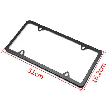 

Hot 2PCS Universal Car Licenses Plate Covers Waterproof License Tag Stainless Steel Metal Frame
