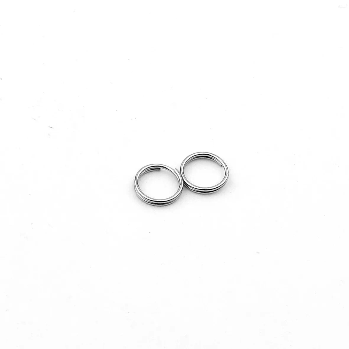 50/100pcs/lot 4-12mm Stainless Steel Open Double Jump Rings for Key Double  Split Rings Connectors DIY Craft Jewelry Making (Color : Steel 100pcs, Size  : 0.6x6mm) 